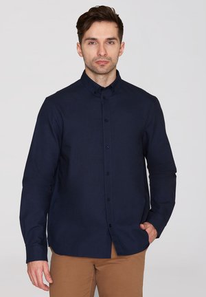 KnowledgeCotton Apparel HARALD SMALL OWL OXFORD REGULAR FIT - Skjorter - bluedark blue