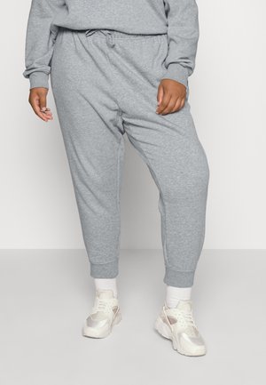 CLUB PANT - Pantalones deportivos - dark grey heather/white