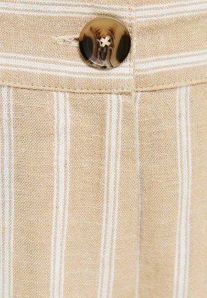 New Look, STRIPED WIDE LEG TROUSERS - Pantaloni - off white