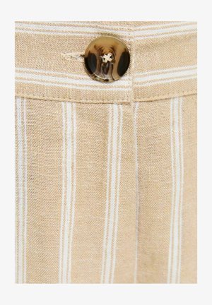 New Look, STRIPED WIDE LEG TROUSERS - Pantalon classique - off white