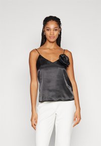 Vero Moda - VMKLAS ROSE SINGLET  - Linne - black Miniatyrbild 1