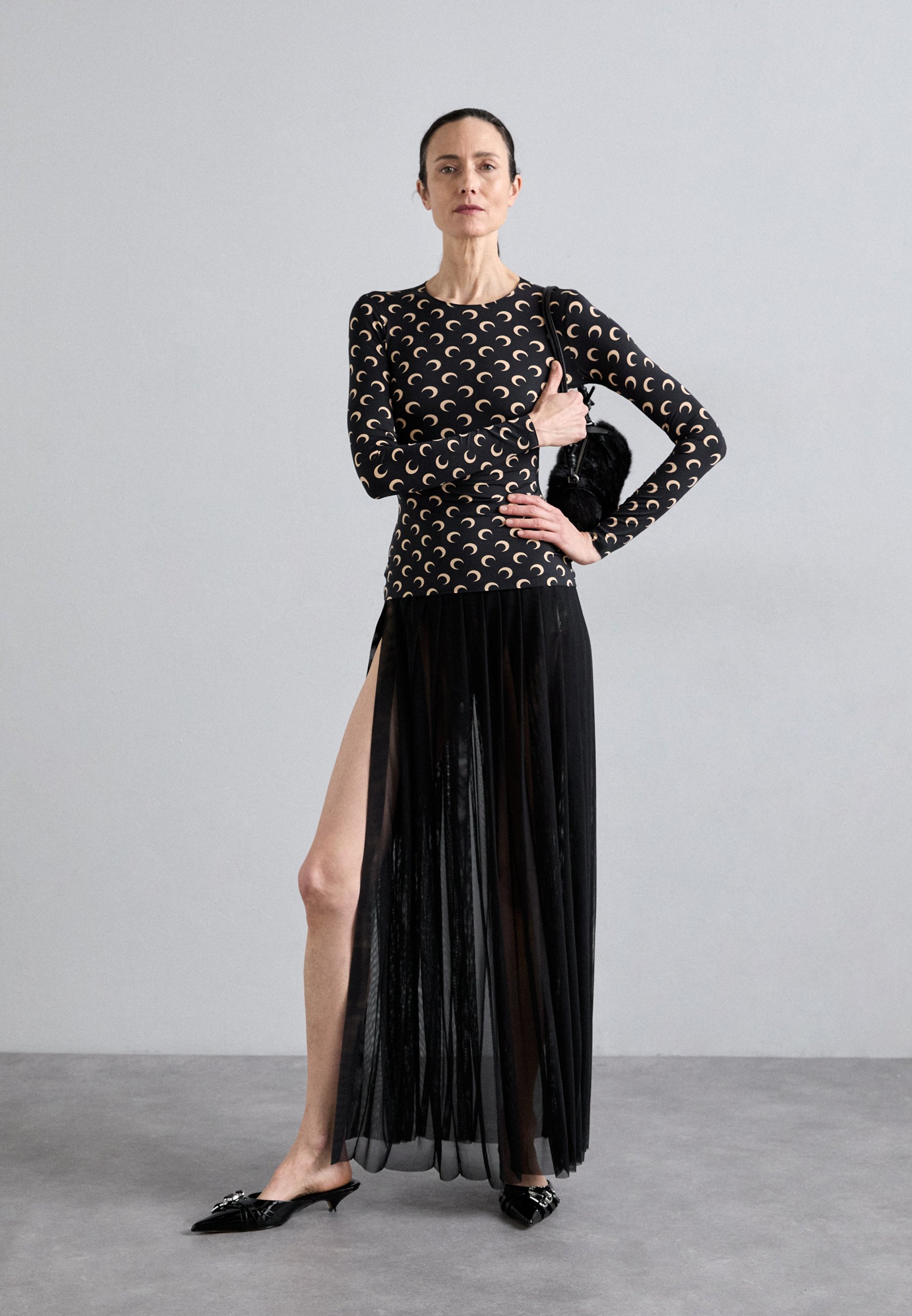 MARINE SERRE Long sleeved top - black/beige/off-white - Zalando.co.uk
