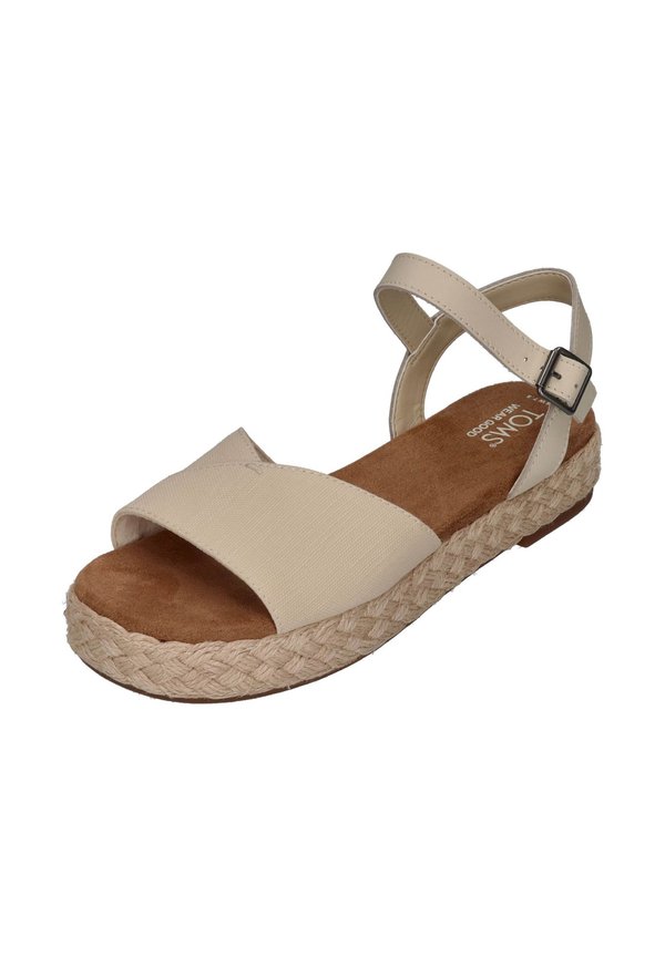 Walking sandals - nat slub wvn lthr wm abby sand2