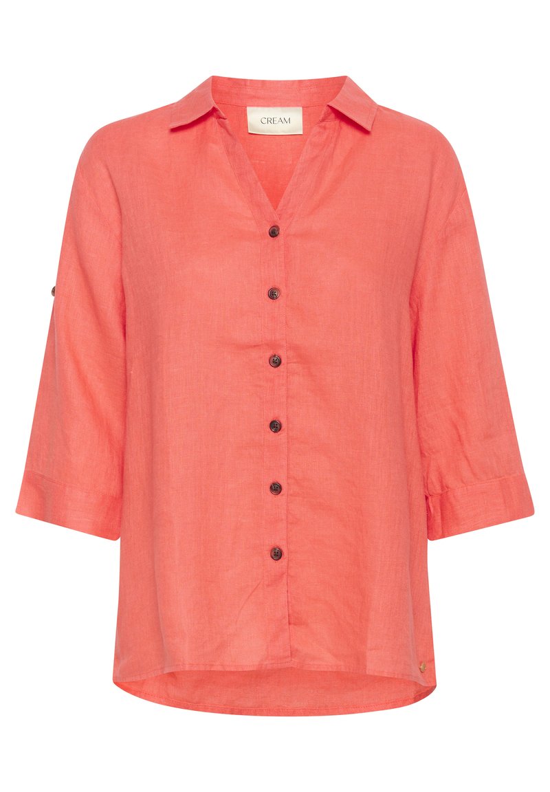 Cream Overhemdblouse koraalrood