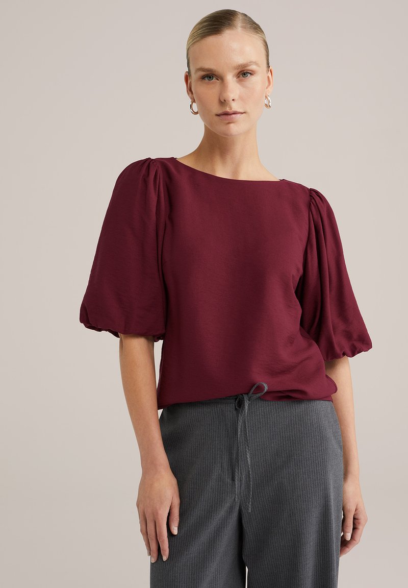 WE Fashion Blūze - burgundy red
