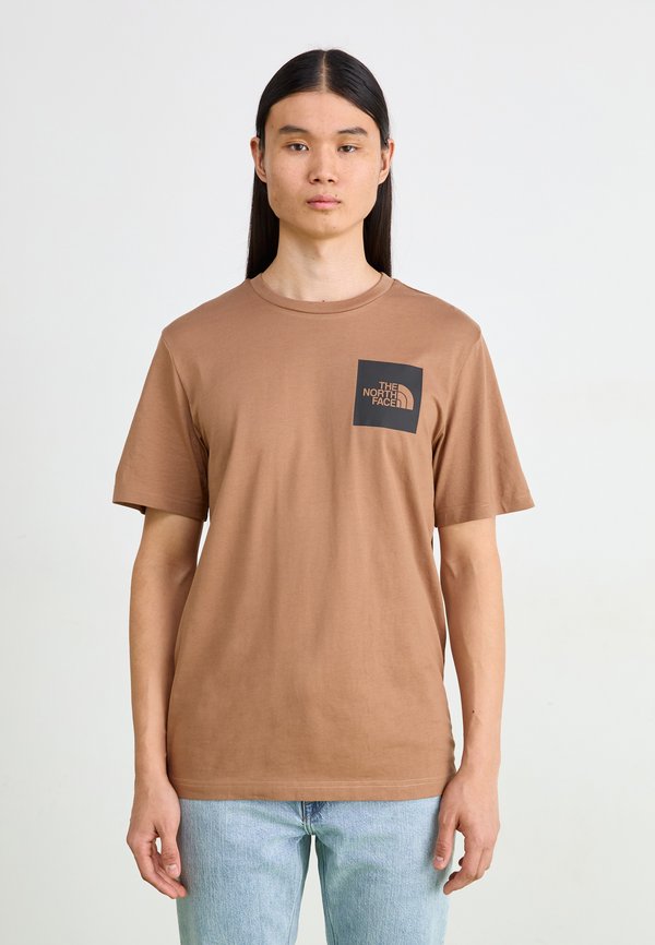 M S/S FINE  - Print T-shirt - latte