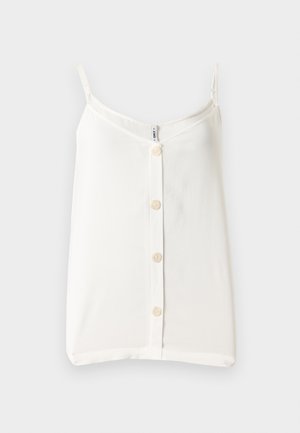 ONLY, ONLNELLY LIFE BUTTON SINGLET SOLID - Top - cloud dancer
