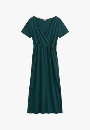 MELA, DAMEN V-NECK KLEID LANG SHREOSHI - Jerseykleid - tiefsee