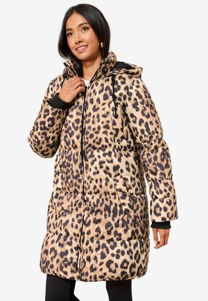 REGULAR FIT - MID LENGTH PUFFER  - Téli kabát - leopard printed