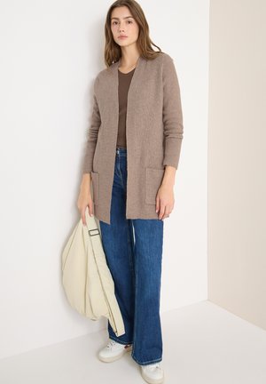 OFFENER STRUKTUR - Strickjacke - braun