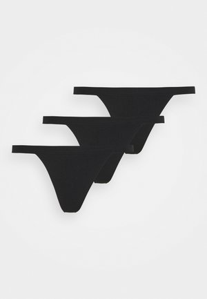 TANGA 3 PACK - String - black