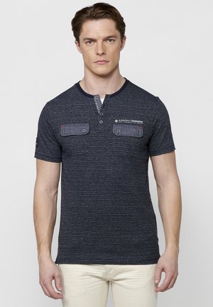 Koroshi SHORT SLEEVE - Nyomott mintás póló - navy