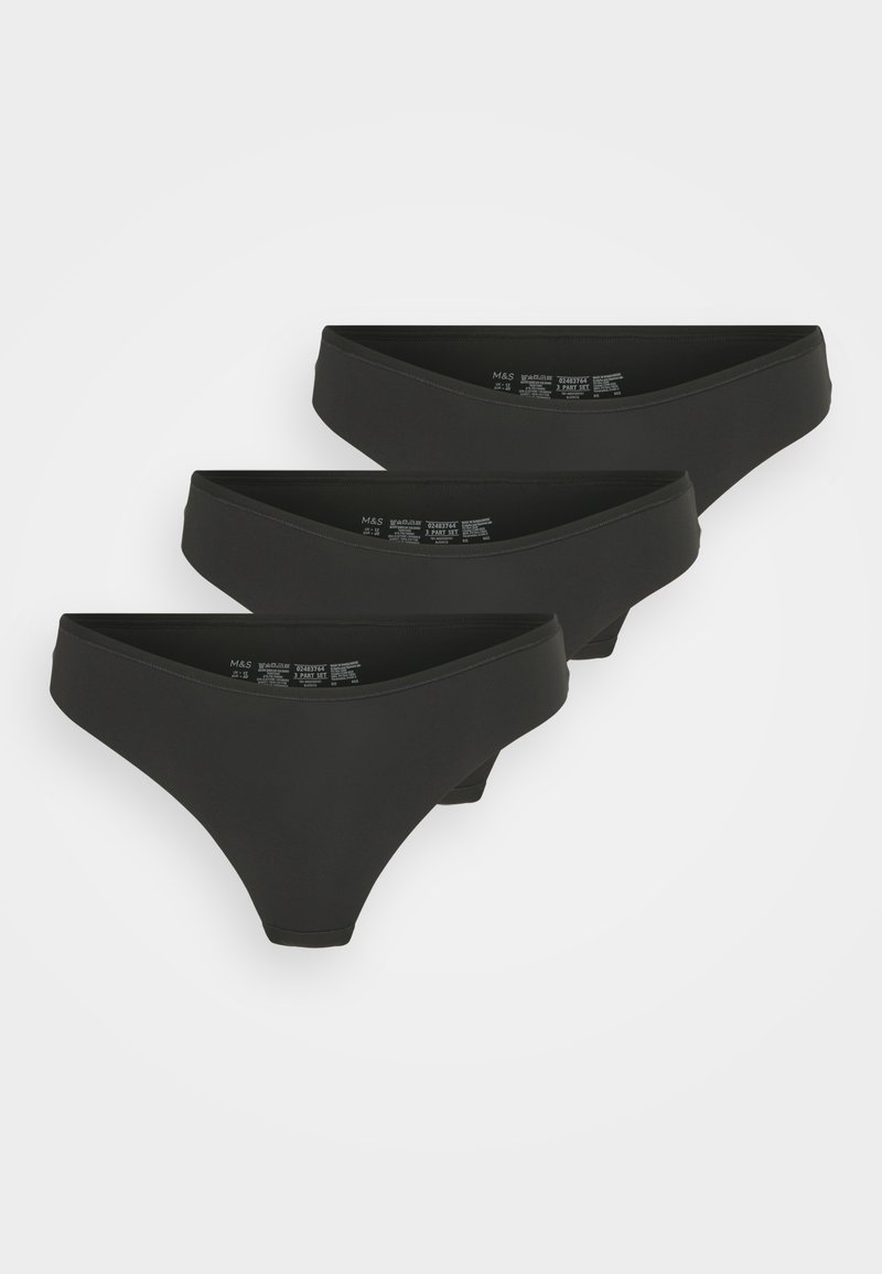 Marks & Spencer FLEXI 3 PACK - String - black/noir - ZALANDO.FR
