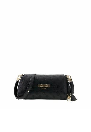 Guess, BORSA DONNA CARMELLA CROSSBODY FLAP BLACK LOGO - Bandolera - nero