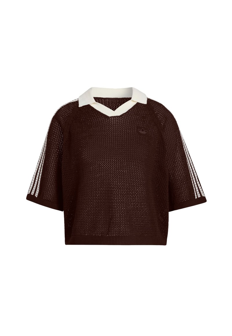 adidas Originals CROCHET - Polo shirt - aurora coffee/dark brown