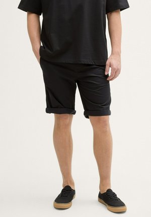 REGULAR MIT GUMMIBUND - Jeansshorts - black