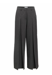 PLISSIERTE - Pantalones - dark grey melange