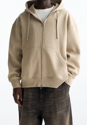 Sudadera con cremallera - beige