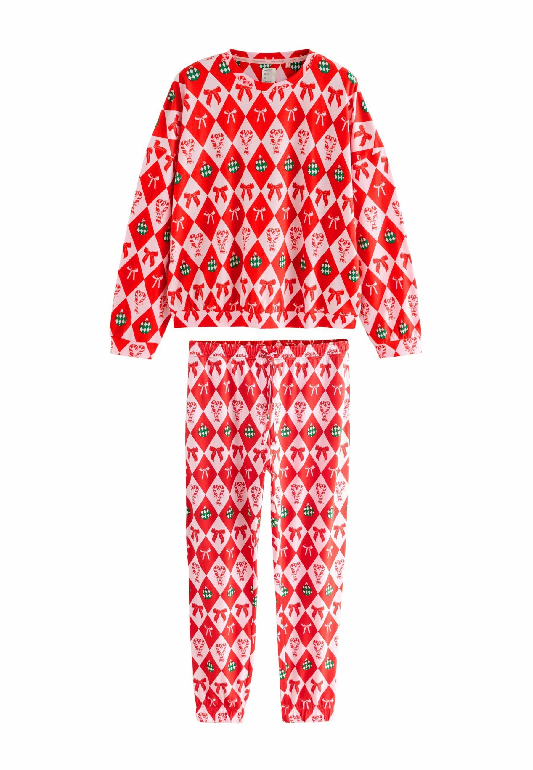 Next TALL FIT LONG SLEVE SET - Pyjama set - red christmas bows/red - Zalando
