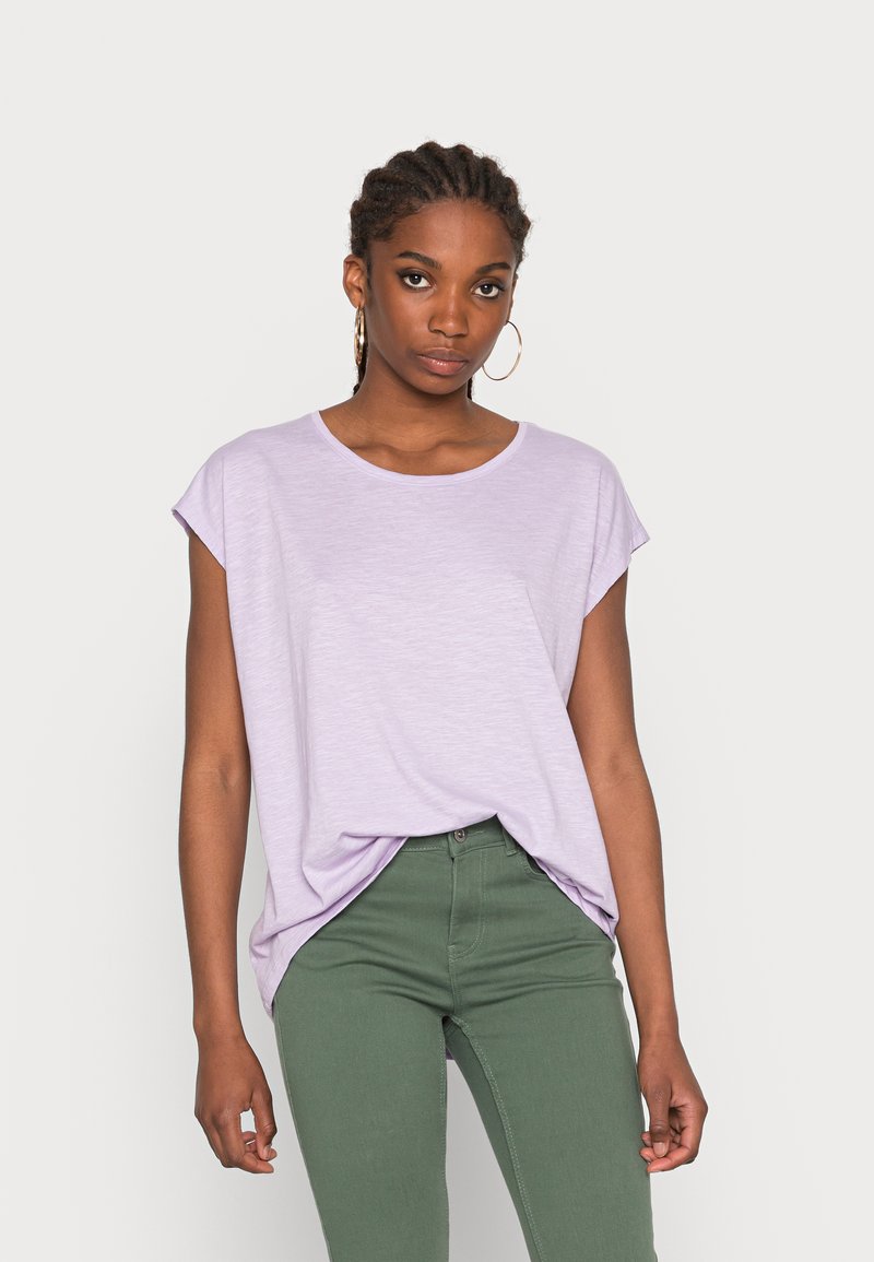 Noisy May NMMATHILDE LOOSE LONG - T-shirt básica - pastel lilac