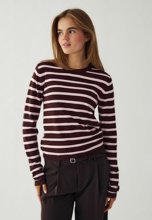 Noella, N-MUNA - Пуловер - dannia blush chocolate stripe