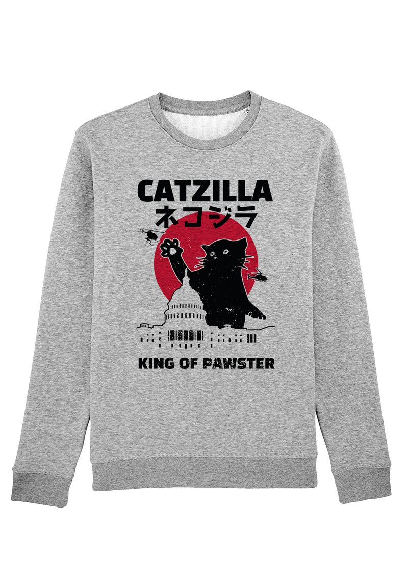 watapparel CATZILLA Sweater heather grey/grijs gemêleerd Zalando.nl