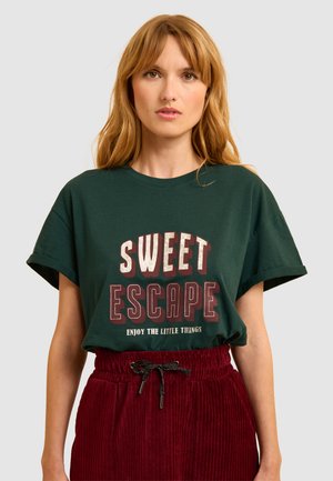 METALLIC MESSAGE  - T-shirt imprimé - green