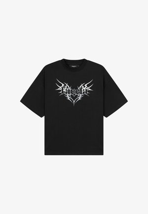FAVELA, TRIBAL SKULL - Тениска с щампа - black washed