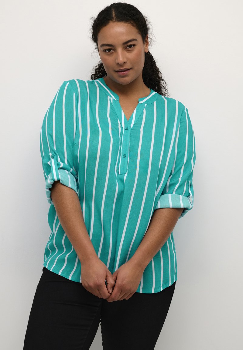 Kaffe Curve SIDA - Blouse - blue bird chalk stripe
