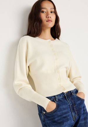 SHAPED CARDIGAN - Kardigan - gardenia