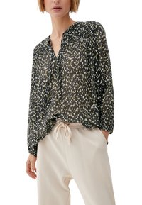 s.Oliver MIT ALLOVERMUSTER - Bluse - schwarz