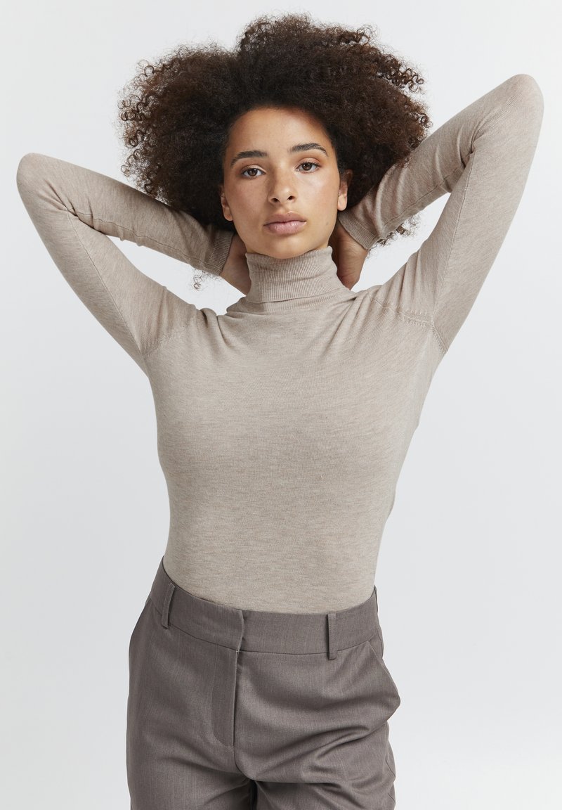 ICHI Pullover - doeskin melange