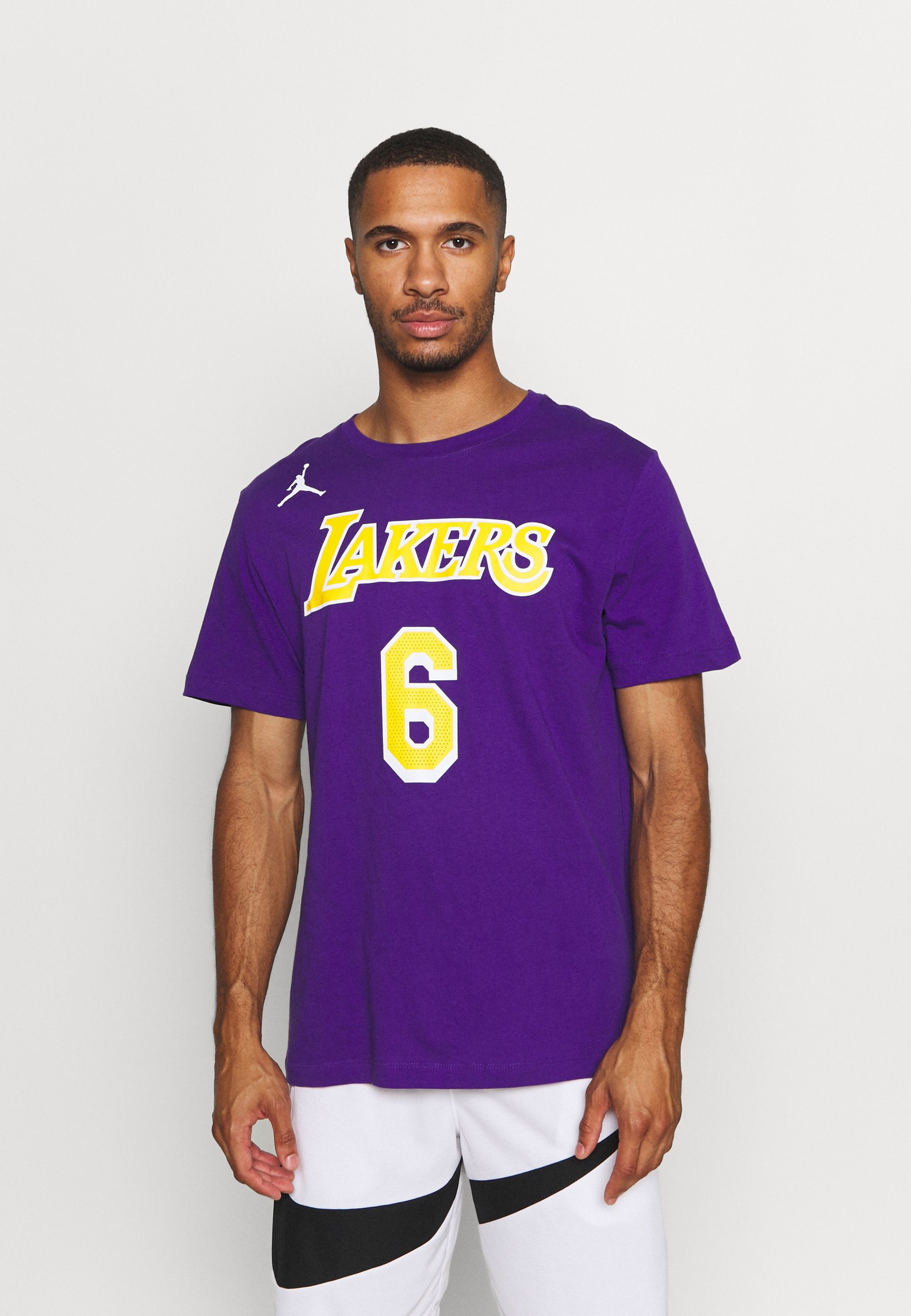 Nike Performance Nba Lebron James Los Angeles Lakers Statement Name Number Tee Vereinsmannschaften Court Purple Lila Zalando De