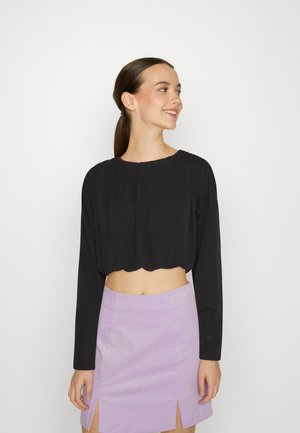 Gina Tricot FREJA - Maglietta a manica lunga - black