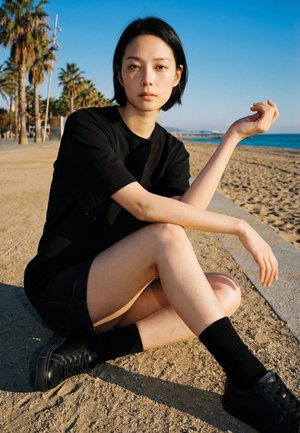 Urban Classics STRETCH  - Fustă în formă de A - black washed