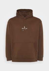 LOGO DOUBLE HOODIE - Camisola - branch brown