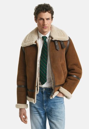 Leren jas - mahogany brown