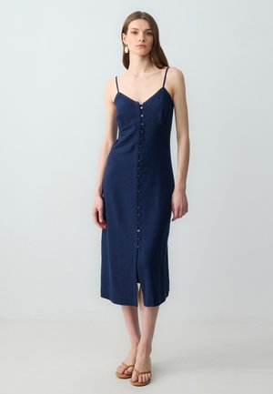 REGULAR FIT V-NECK - Abito a camicia - dark blue
