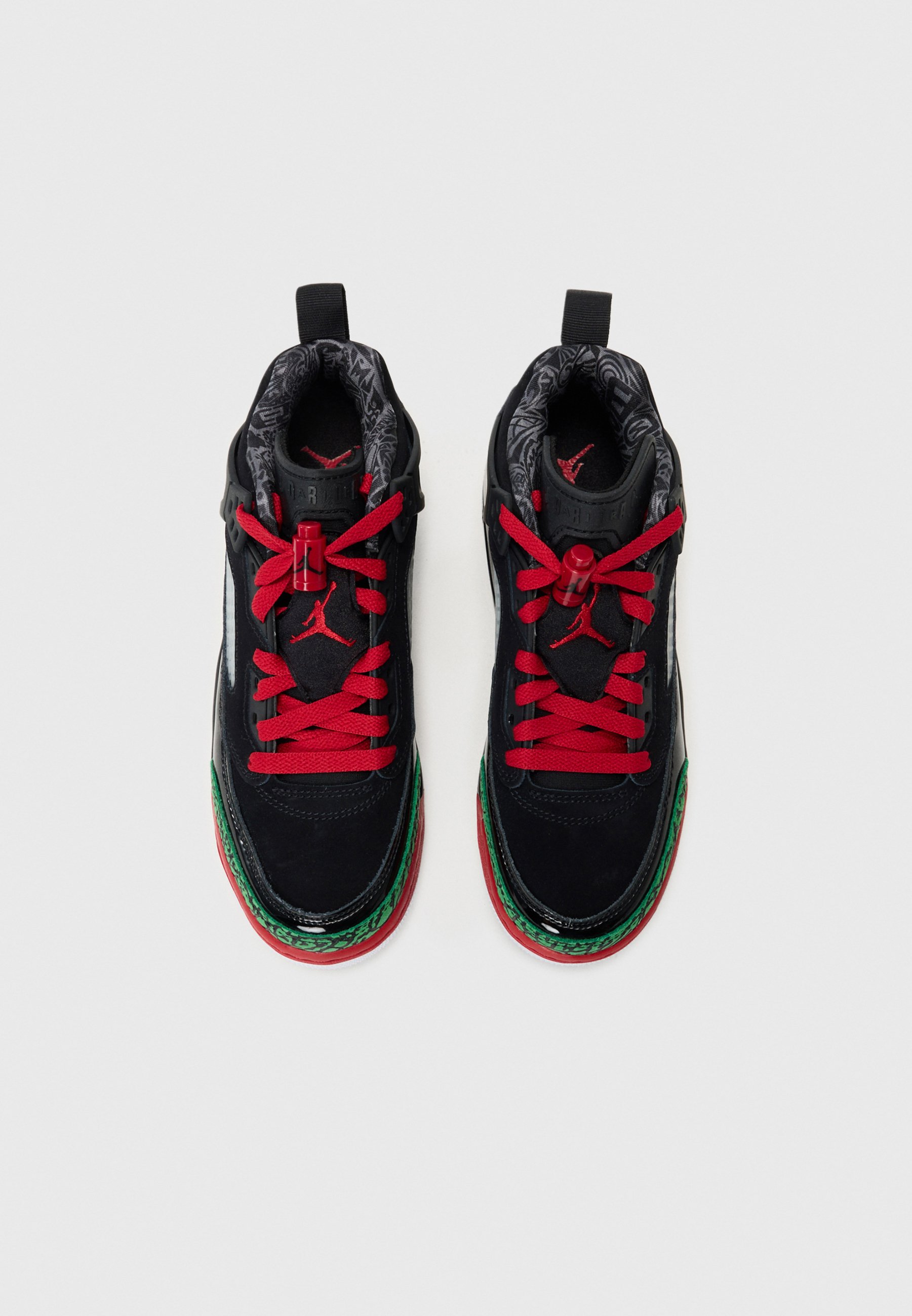 jordan spizike black red green