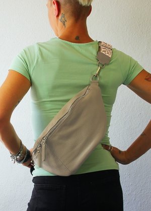 DrachenLeder Schoudertas - beige