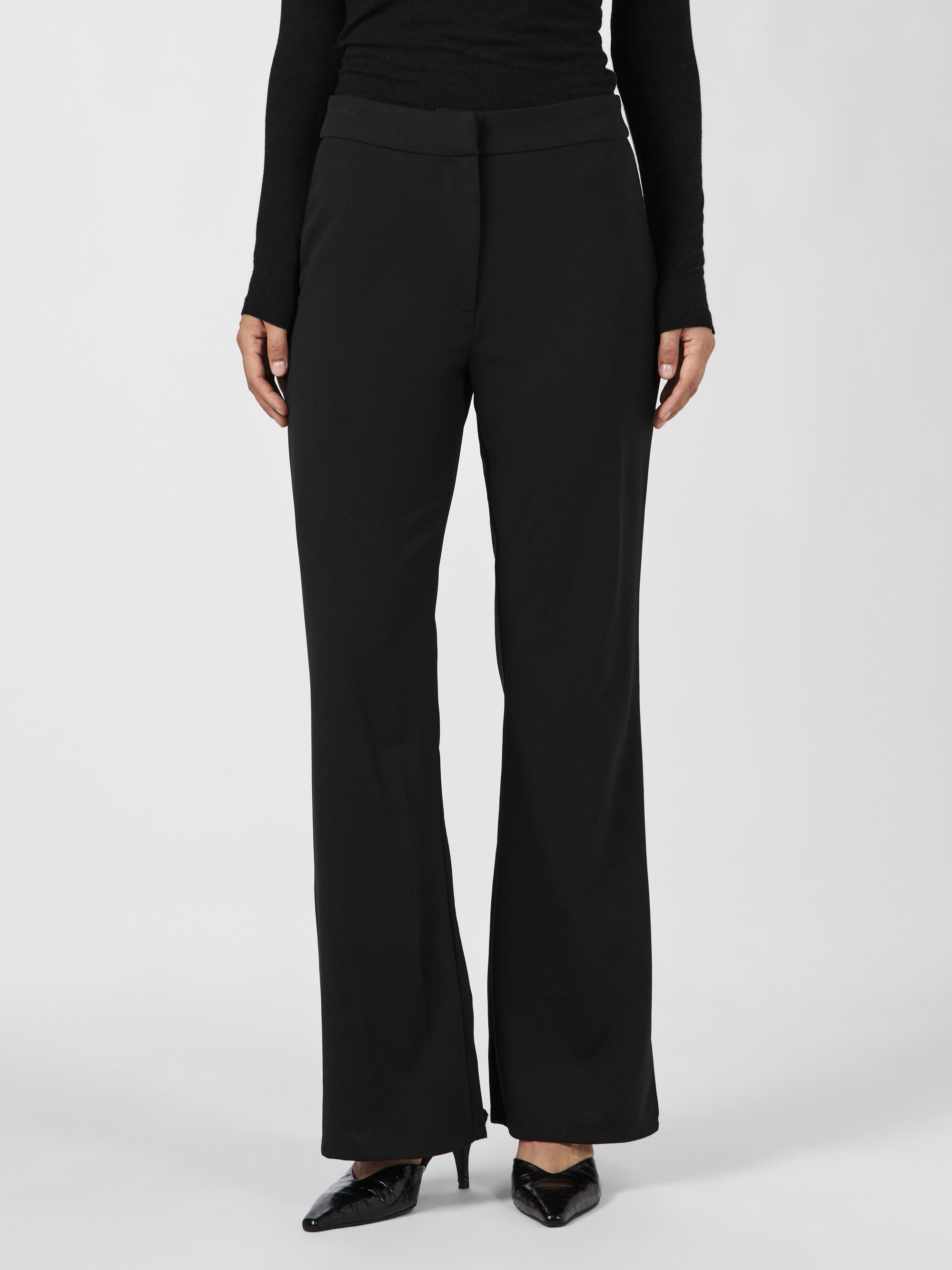 YAS YASVICTORIA FLARED PANT - Trousers - black