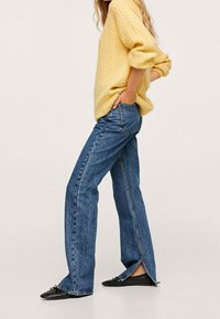 Mango Strickpullover - light yellow