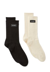 Chaussettes Karl Lagerfeld Jeans - Lot De 2 Paires Logo Blanc/noir, Taille 38/42, Style Décontracté