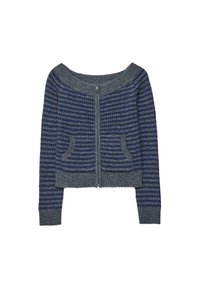 BOAT NECK WITH ZIP  - Gilet - mottled dark blue