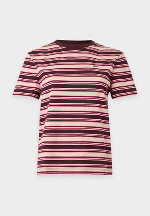 Lacoste, T-shirt imprimé - oxalis/sisal/rubine red