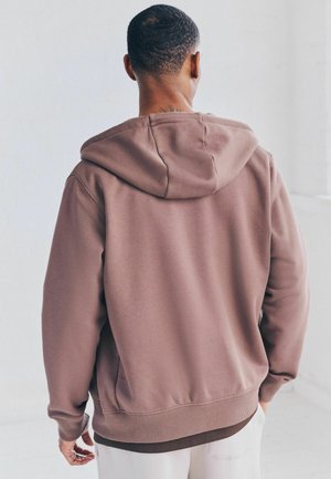 PREMIUM RICH - REGULAR FIT - Mikina so zipsom - neutral brown