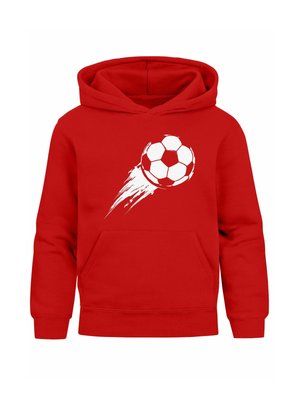 MoonWorks FUSSBALL SPORT GESCHENKE AUFDRUCK PRINT - Kapuzenpullover - rot