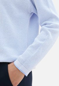 TOM TAILOR Pulóver - blue bubble knit structure