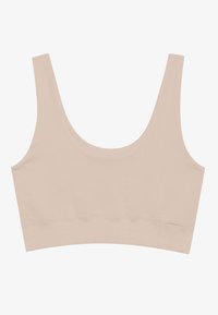 MEDIUM SUPPORT SEAMLESS RIB SPORTS BRA - Brassières de sport à maintien normal - stone