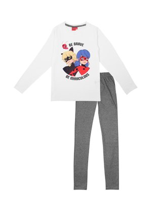 MIRACULOUS LADYBUG SCHLAFANZUG SET - Pyjama set - weiß grau